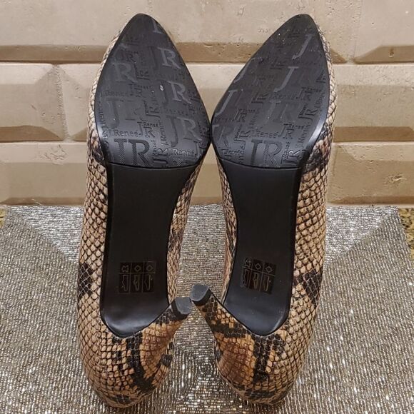 J. RENEE  Snake Print Heels - Size 10 - Picture 6 of 7